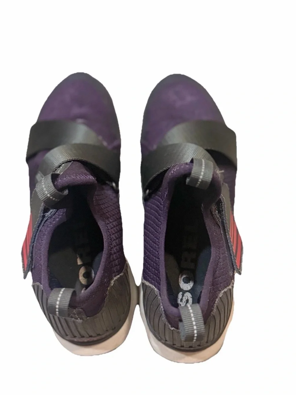 Sorel Women’s Sz 8 Kinetic Sneak Purple Slip-on Hook Loop Shoes NL3374-506